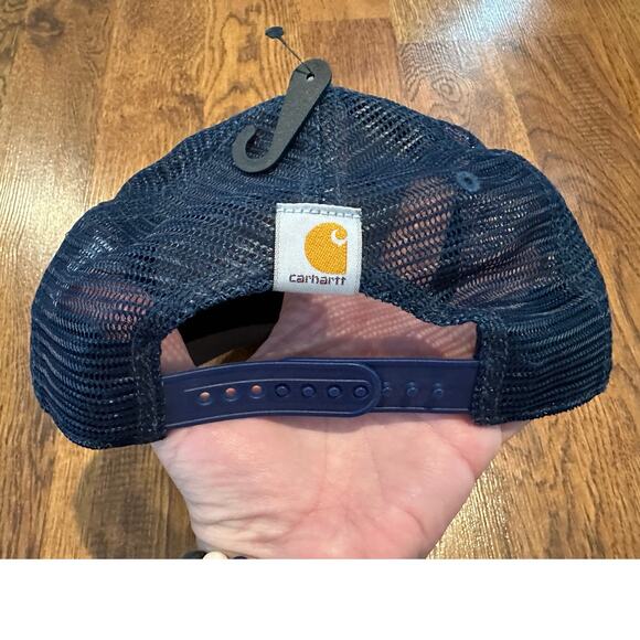 Carhartt Canvas & Mesh Adjustable Size Trucker Hat - New With Tags Rugged Style - Picture 2 of 4